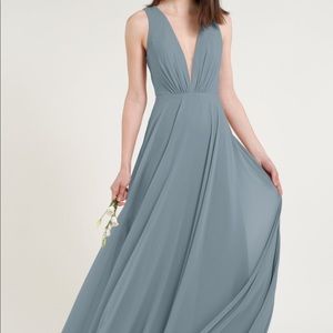 Jenny Yoo Ryan - Mayan Blue - size 4 - Chiffon